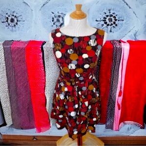 Anne Klein Dress Polka Dots Size 10 Sleeveless